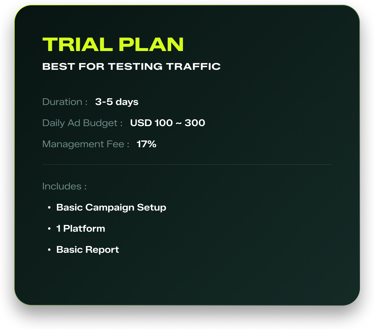 Trial Plan